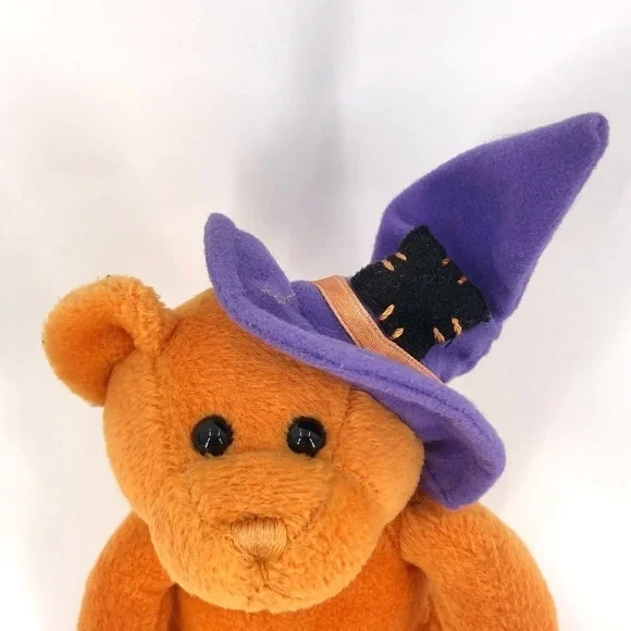 Chosun RARE Orange Halloween Bear Purple Witch Hat Plush Teddy Holiday - Picture 2 of 7